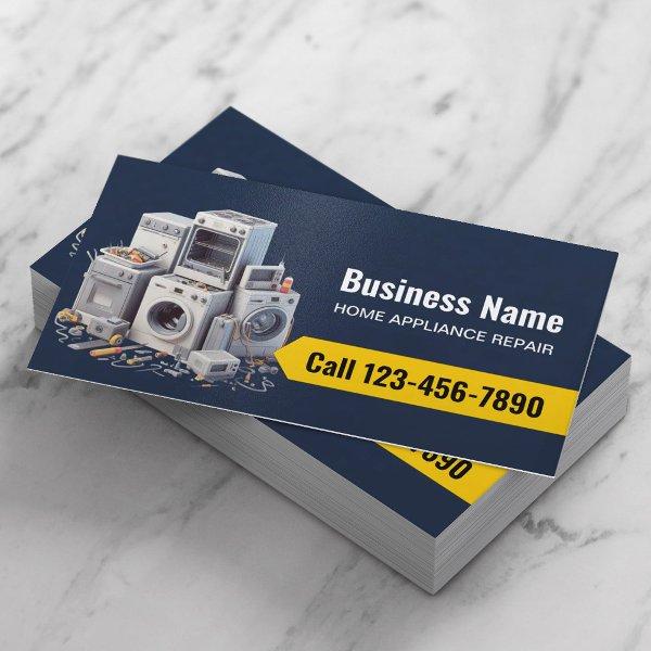 Home Appliance Repair Service Modern Navy Blue
