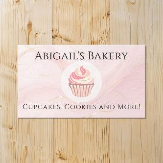 Home Bakery Cupcake Pink Frosting Baking