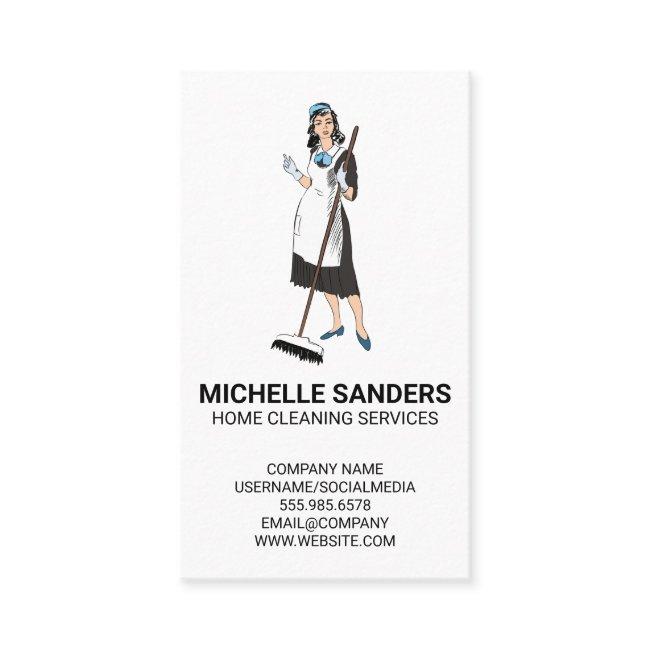 Home Cleaning Services | House Maid with Broom