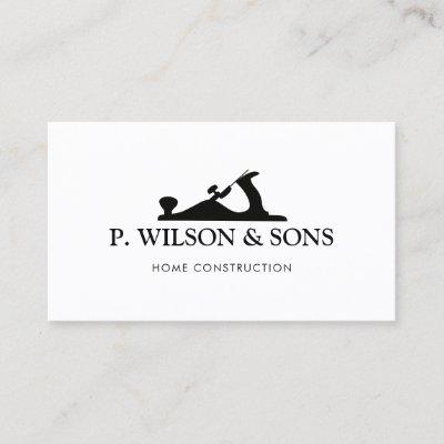 Home Construction and Carpenter Wood Plane Logo