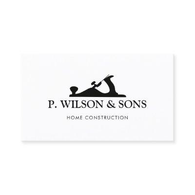 Home Construction and Carpenter Wood Plane Logo