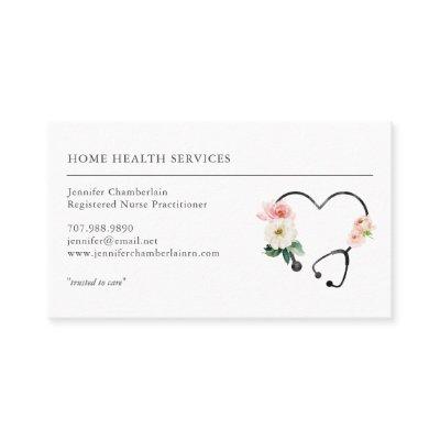 Home Health Nurse Floral Stethoscope