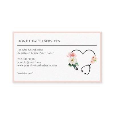 Home Health Nurse Floral Stethoscope