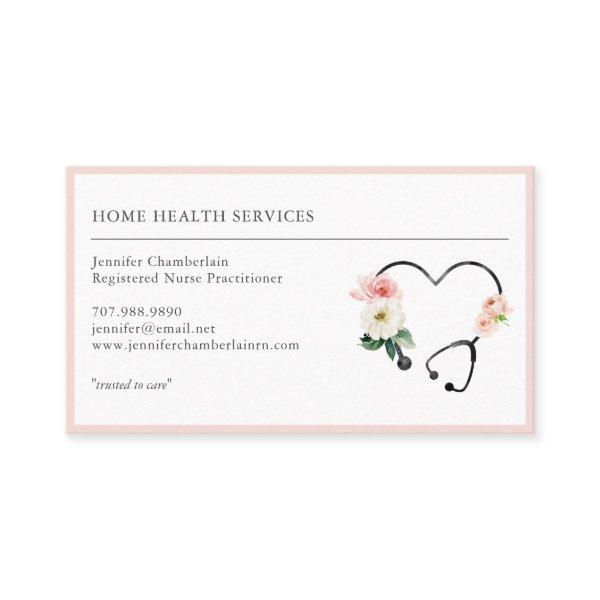 Home Health Nurse Floral Stethoscope