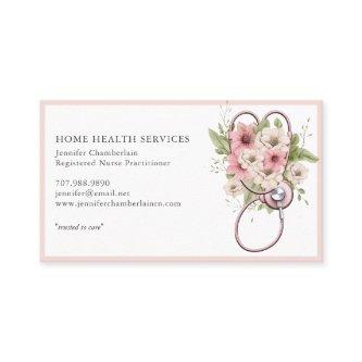 Home Health Nurse Floral Stethoscope