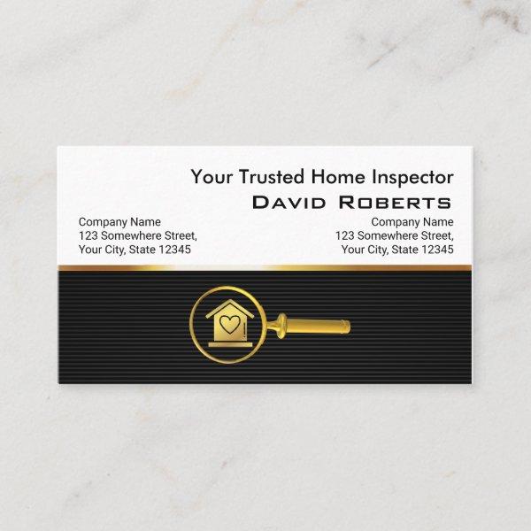 Home Inspection Modern Black Gold Real Estate QR