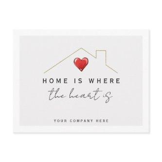 Home is Where the Heart is Realty Marketing Postcard