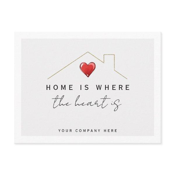 Home is Where the Heart is Realty Marketing Postcard