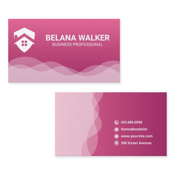 Home Logo | Pink Abstract Wave Background
