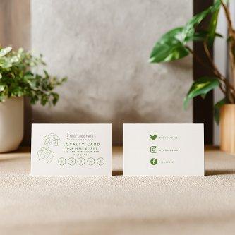 Home plant shop, your logo modern loyalty card.
