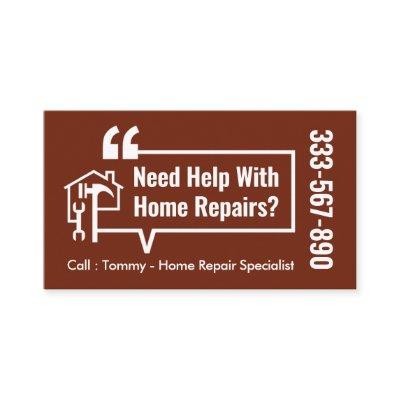 Home Repair Bubble Speech Builder