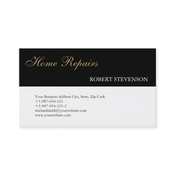 Home Repairs Dark White Script