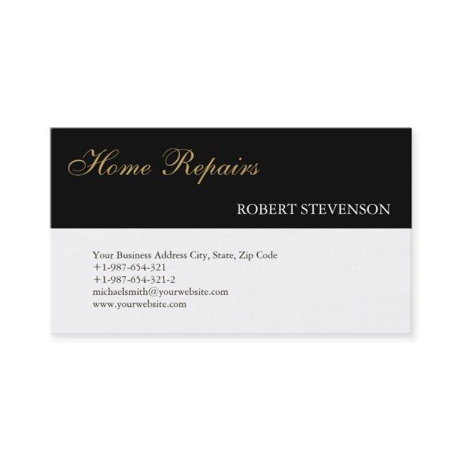 Home Repairs Dark White Script