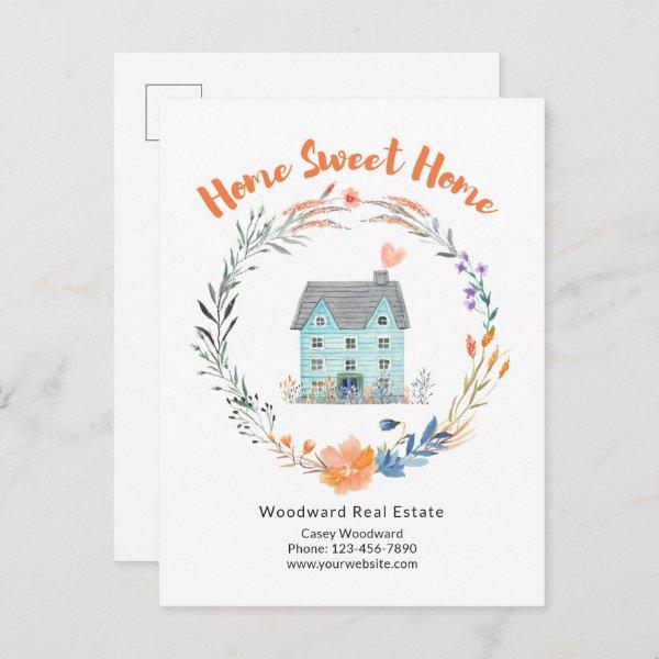 Home Sweet Home Thank You Buyers Homeowner Chic Postcard