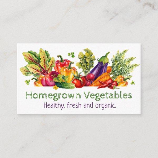 Homegrown Fresh Vegetable Produce Business