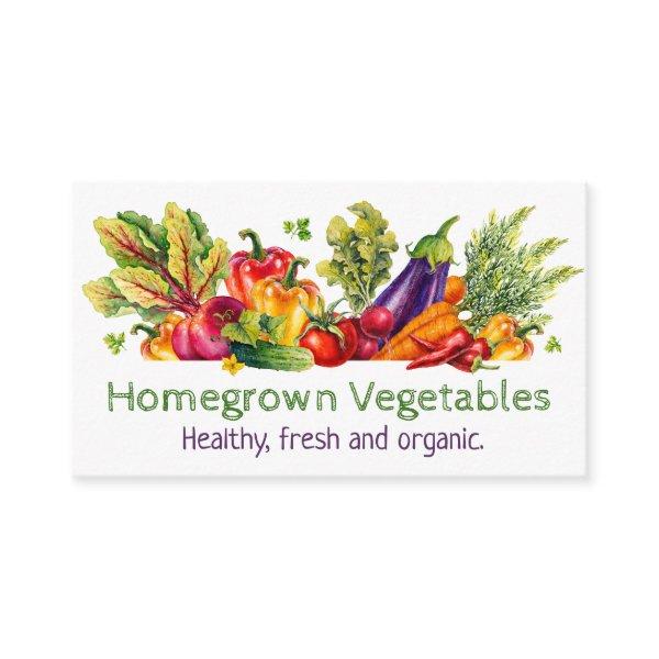 Homegrown Fresh Vegetable Produce Business