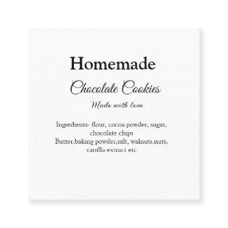 Homemade chocolate cookies made with love add text square