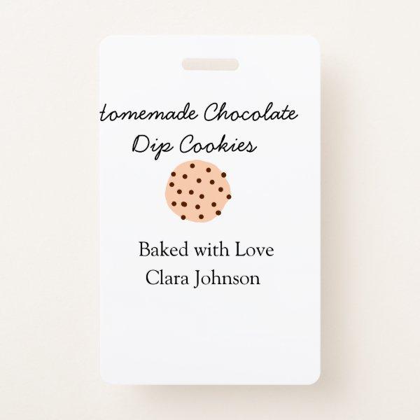 Homemade cookiers add your text name custom  throw badge