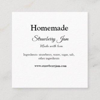 Homemade strawberry jam made with love add text we square