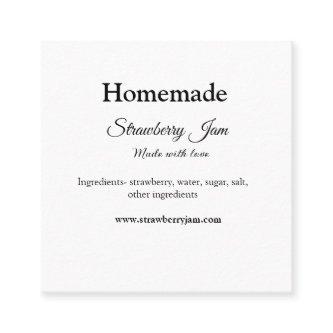 Homemade strawberry jam made with love add text we square