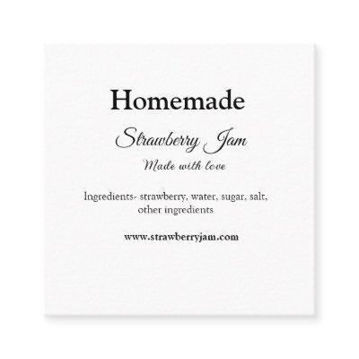 Homemade strawberry jam made with love add text we square