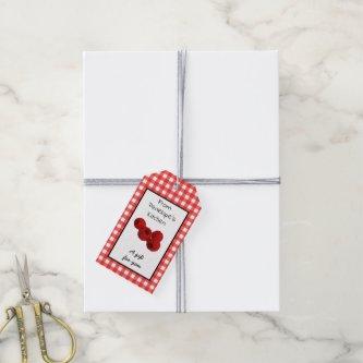 Homemade with Love Raspberry Jelly Red Gingham Gift Tags