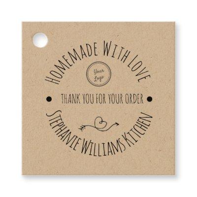 Homemade with Love |Thank you for your order Favor Tags