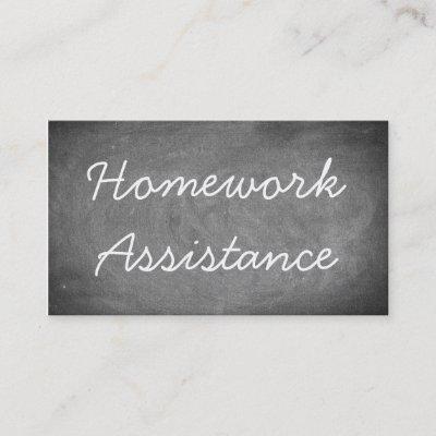 Homework Assistance Chalkboard Typography