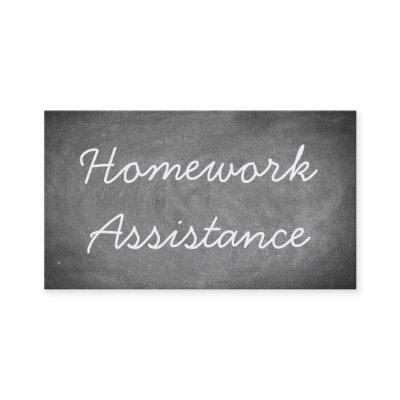 Homework Assistance Chalkboard Typography