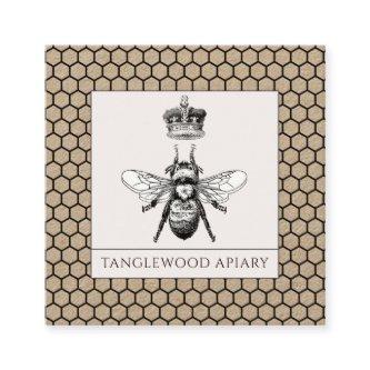 Honey Bee Beekeeper Apiary Honeycomb Kraft Square