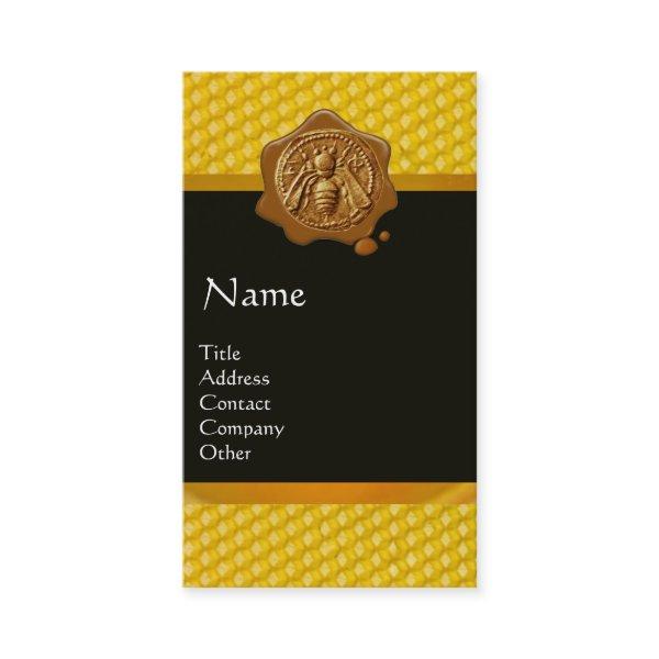HONEY BEE ,BEEKEEPER BROWN WAX SEAL MONOGRAM