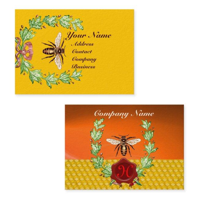 HONEY BEE BEEKEEPING WREATH RED WAX SEAL MONOGRAM