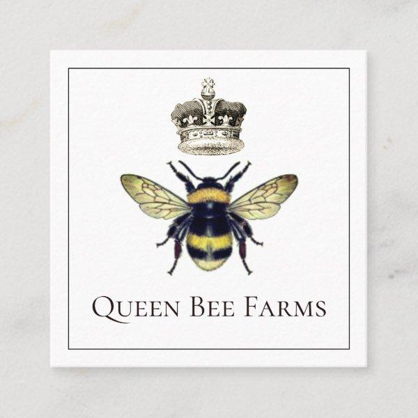 Honey Bee Crown Beekeeping Farm Apiary Square