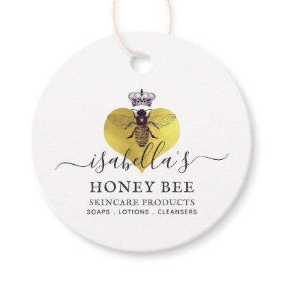 Honey Bee Heart Skincare Faux Gold Foil  Favor Tags
