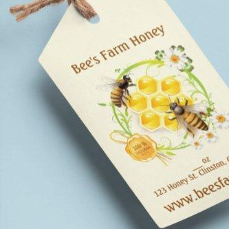 Honey Bee Honey Seller Beekeeper Apiarist Custom Gift Tags