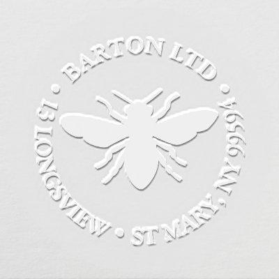 honey bee ROUND RETURN ADDRESS fancy envelope Embosser