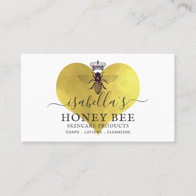 Honey Bee Skincare Gold Foil On White