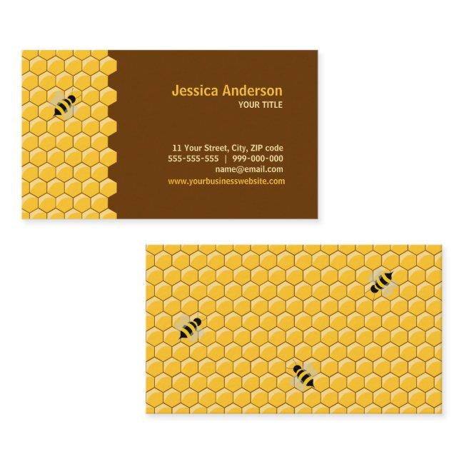 Honey Bees And Honeycomb