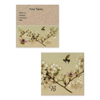 HONEY BEES AND WILD ROSES MONOGRAM Kraft Paper Square