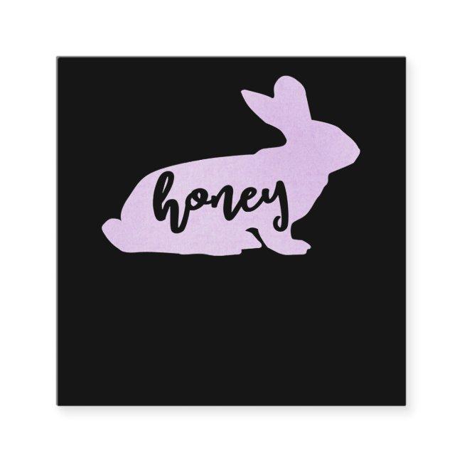 Honey Bunny Rabbit Easter Gift | Bunny Lover Square