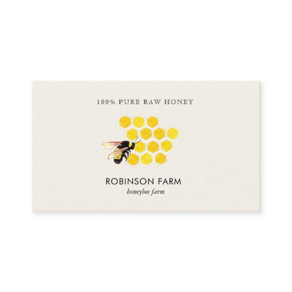 Honey comb & Bee logo Apiary