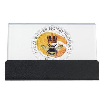 Honey Products Queen Bee Gold Crown Desk  Holder