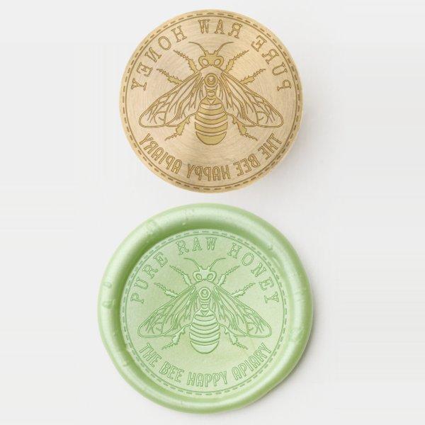Honeybee Bee Apiary Honey Jar Labeling Custom Text Wax Seal Stamp