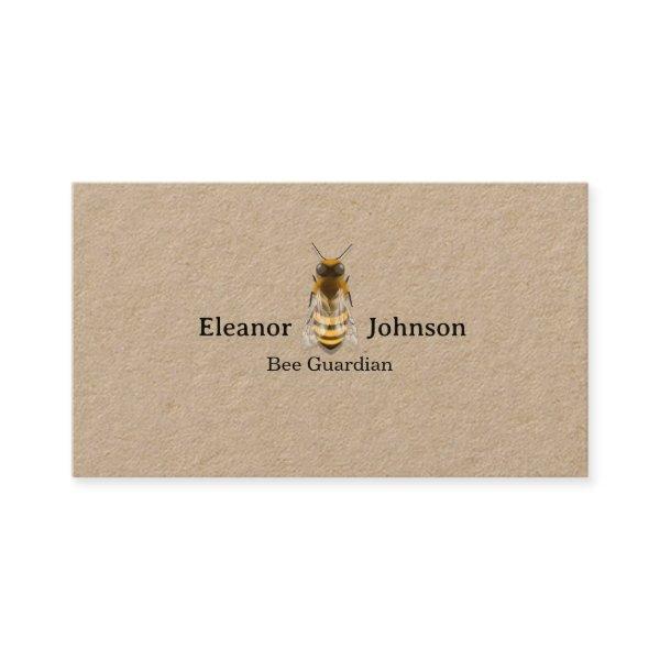 Honeybee on Brown Paper Beekeeper Honey Producer