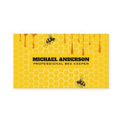 Honeycomb and Bees | Dripping Honey