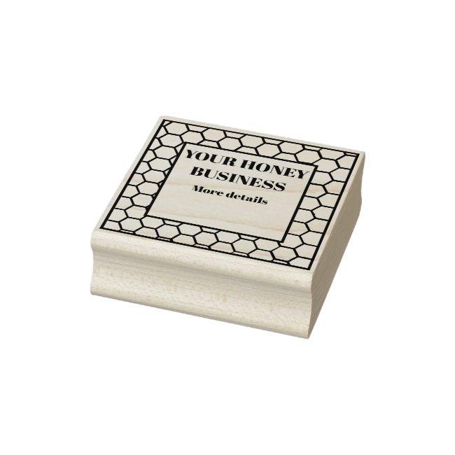 Honeycomb Label Rubber Stamp