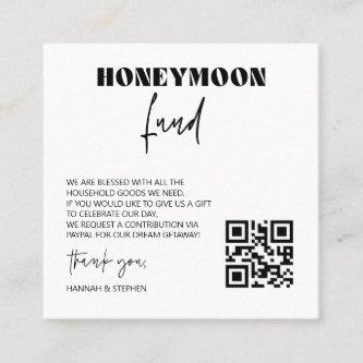 Honeymoon Fund Scan Enclosure Card QR Code Wedding