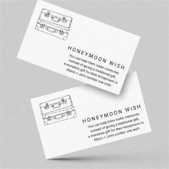 Honeymoon Wish / Fund Card with Suitcases Insert