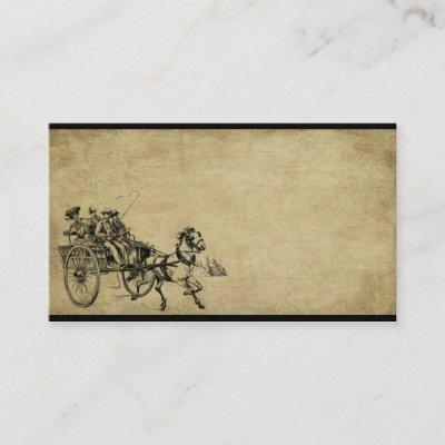 Horse & Buggy Ride- Prim Biz Cards