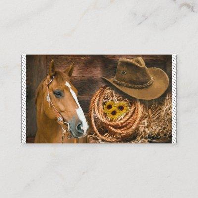 Horse Cowboy Hat Lasso Western Pattern